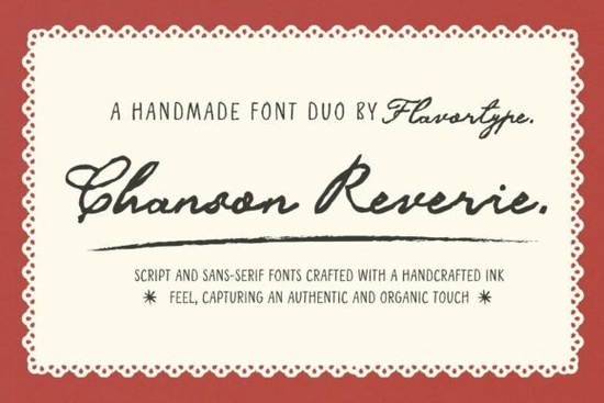 Chanson Reverie Font